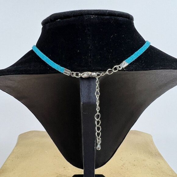 Vintage Silver Blue Crystal Rope Necklace - Fairycore Beachy Bohemian Jewelry - Picture 3 of 4